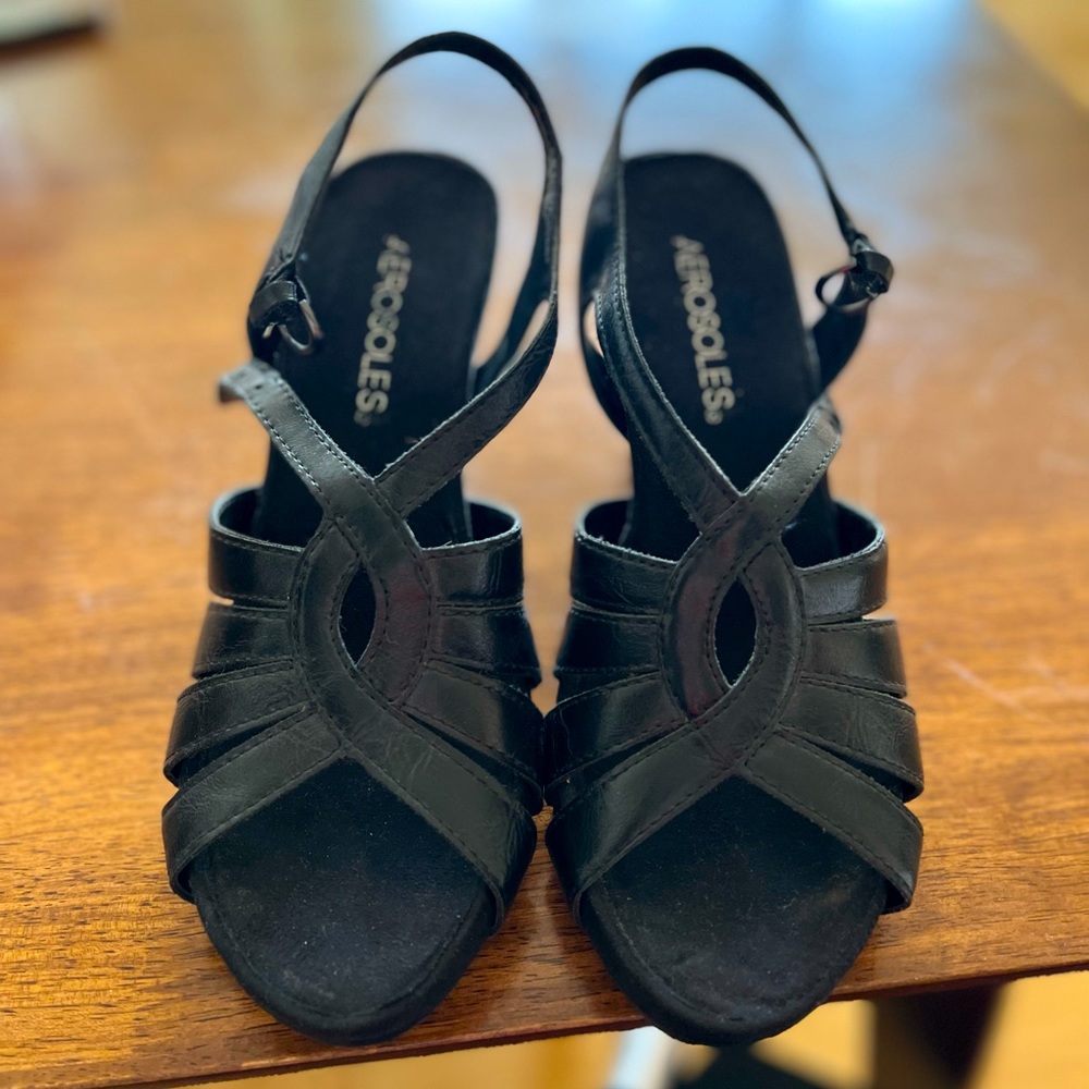 Aerosoles 🖤 Wedge Sandals, size 5.5, Black